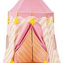 Hallo Deer Kids Play Tent, Princess Castle Pop Up Tent Kids with Star and Window, Portable Toddler Play Tent Indoor Outdoor, Playhouse Indoor Games for Boys & Girls Gifts (Strawberry Pink), 43.31×43.31×61.02 inch