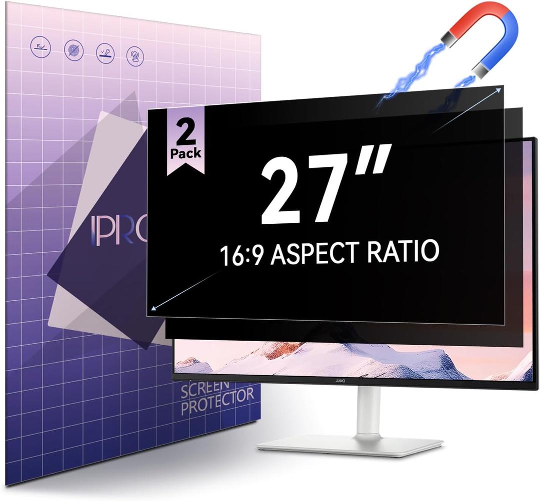 IPROKKO 2 Pack 27 inch Magnetic Privacy Screen For 16:9 Computer Monitor