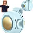 Ahuccf Portable Clip-On Fan, Mini USB Rechargeable 360Â° Rotatable Fan, 3-Speed Silent Mini Bladeless Fans (Blue)