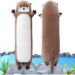 Large Otter Stuffed Animal,20 Long Otter Plush,Cute Plushies Animals Body Pillow,Kawaii Big Plush Toys Animal Gifts,Anime Sleeping Hugging Pillow Cushion for Kids Adult Birthday