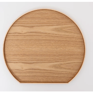 Half moon wooden Tray 9x10 Inch