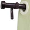 Adjustable Curtain Rods-18 to 88 Inches,1 Inch Modern Metal Drapery Rods,Adjustable Heavy Duty Curtain Pole with Simple End Caps(18"-88"Antique Bronze)