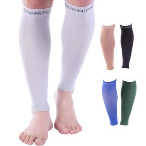 Doc Miller Calf Compression Sleeve for Men & Women Footless Compression Socks, Knee High 30-40 mmHg, Shin Splint Relief, Leg Compression Sleeves for Running, Swelling, Nurses, Varicose Veins, 1 Pair