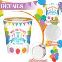 2 x Potchen 100 Pcs Volunteer Appreciation Party Decoration 9 oz Thank You Volunteers Appreciation Cups Favor Paper Cups Bulk Coworker Staff Team Office Prizes for Adults Social Worker Staff Party Favor