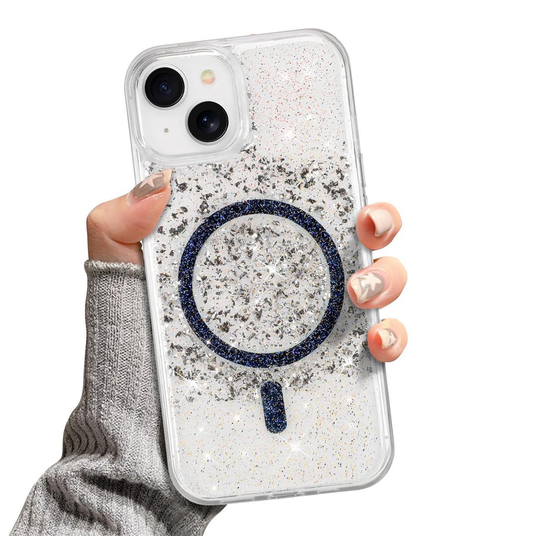 PERRKLD for iPhone 15 Magnetic Clear Case, Compatible with MagSafe