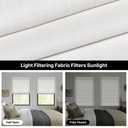 LazBlinds No Drill Roman Shades, Light Filtering, 34.5"W x 48"H, Off White
