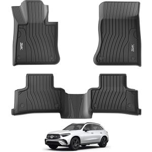 3W Floor Mats for Benz GLC 2023-2026(Coupe Only for 2024-2026), TPE All Weather Custom Fit Floor Liner for Benz Accessories GLC300/GLC350e/GLC43 AMG/GLC 63 AMG S E