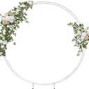 Ling's moment Wedding Arch Flowers - 4-Piece Set with 2 Floral Swags & 2 Rose Garlands, Artificial Outdoor Hanging Decor for Ceremony, Reception Backdrop, Party Arrangement, White & Sage