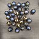 30ct 2.36 Inch Christmas Tree Balls Ornaments, Colored Shatterproof Plastic Decorative Baubles Decorations for Xmas Tree Decor Holiday Party Wedding Decoration (Blue & Gold)