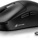 ATTACK SHARK X3 Wireless Gaming Mouse, 49g Ergonomic Computer Mouse, Triple Modes PAW3395 26K DPI Optical Sensor, 200h Battery Life, Programmable Buttons, Gaming Accessories for PC/Laptop/Mac (Black)