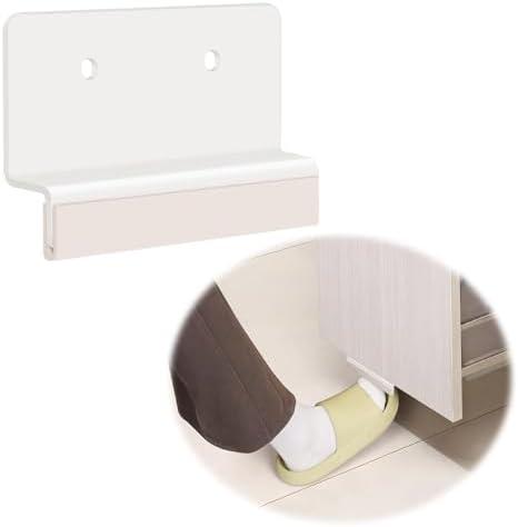 Cathyeen Cabinet Foot Pull for Trash Cabinet Drawer, Touchless Hands-Free Mounting Foot Handles Door Opener Tool for Pull Out Trash Can Under Cabinet, Kitchen Under Sink Trash Can (White)2 Pack