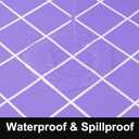 Rectangle Vinyl Table Cloth 30x48, Waterproof Elastic Fitted Tablecloth with Flannel Backing, Plastic Table Cover for Picnic, Camping, Outdoor, Lavender