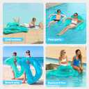 SLOOSH Inflatable Pool Floats Adult,2 Pack Pool Chairs with Cup Holders,X-Large Blow up Floats Chair,Hammock Noodle Mat for Relaxing Summer Water Fun Swimming Party Beach