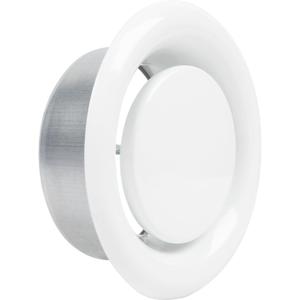 FRESH SPEED 6 Inch AC Air Vent Cover Steel Round Exhaust Adjustable Valve Diffuser for Home Wall Ceiling