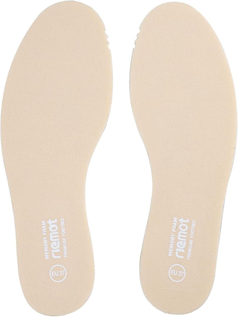 riemot Memory Foam Insoles for Women Men, Super Soft Replacement Innersoles for Sneakers Walking Shoes Boots Liners, Thin Comfort Cushioning Shoe Insert Beige-5mm EU 37.5