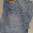 Allimy Women's High Rise Skinny Stretch Ripped Jeans High Waisted Destroyed Denim Pants Size 8 Blue