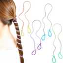 4pcs Sport Braided Hair Tie for Women - 30 Inch Sport Hairties for Ponytail, Date, Shopping, Dressing, Gym, Yoga, Running, Swimming, Workout, Curly & Straight Hair