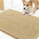 OLANLY Dog Door Mat for Muddy Paws 24x16, Super Absorbent Chenille Mud Mat
Beige, Absorbs Moisture and Dirt, Non-Slip Machine Washable Doormat, Quick-Drying Indoor Entryway Floor Carpet for Dogs