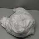 Moukeren Christmas Chair Covers Set of 4 White Faux Fur Santa Claus Hat Chair Back Covers Fluffy Shag Plush Dining Slipcovers for Xmas Holiday Indoor Kitchen Dinning Room Table Party Decoration