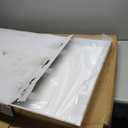 White Acrylic Ottoman Tray with Cutout Handles 24x24 Inch Over-Sized Serving Tray Rubber Boot Organizer Decorative Tray for Living Room, Bedroom,Bathroom Entryway and Kitchen Tabletop