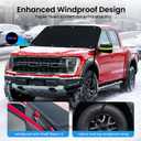 REEVAA Upgraded Car Windshield Cover for Ice & Snow [All-Weather Protection] Magnetic Fit Weatherproof Frost Cover, Winter Accessories, Fit for MPV, Van, Full-Size Trucks