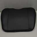 Memory Foam PU Leather Lumbar Pillow - Car Middle/Lower Back Support Pillow - Suitable for Car Seats, Office Chairs, Recliners, etc. (Black)