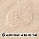Smiry Rectangle Table Cloth Cover, Waterproof Elastic Fitted Picnic Tablecloth for 6 Foot Tables, Wipeable Flannel Backed Vinyl Tablecloths for Camping, Dining, Outdoor (Beige Wood, 36" x 72")