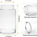 Large Flower Vase,9 Inch Large Clear Flower Vase for Bouquet, Clear Glass vase for Living Room Decor,Home Party Wedding Centerpiece,Birthday Anniversary Table Decor,Minimalist Big Vases for Office