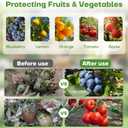 8FT x 8FT Fruit Tree Netting with Zipper and Drawcord, 2Pcs Garden Plant Net Pest Barrier Bag, Insect Bird Mesh Netting Cover for Protect Vegetables Flower Blueberry