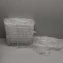 6 Pack 1/3 Size 6'' Deep Clear Food Pans with Lids, Commercial Food Pans Polycarbonate Transparent Food Storage Containers, Stackable Plastic Pan with Capacity Scale, Restaurant Supplies Hotel Pan