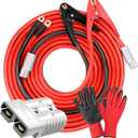 Heavy Duty Booster Jumper Cables, 25 Feet 1000A 1 Gauge Automotive Booster Cables with Quick Connect Plug Jumper Cables Kit for Car, SUV, Trucks, RV up to 8-Liter Gasoline
