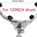 Vaveren Tom Drum Suspension Rim Mount, Heavy Duty Drum Set Accessory, Metal Tom Drum Percussion Mount for Drum, 12inch