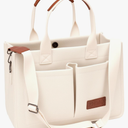 Tote Bag for Women With Compartments,Large Canvas Tote Women's Purse Crossbody Bags Work Laptop Book Bag Satchels Handbags