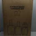 TRAVELARIM Hard Shell Luggage Sets with Spinner Wheels 4 Piece, Expandable Large Suitcases with TSA Lock, Travel Large Suitcase Set, Black Luggage Set