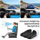 Benazcap Car Seat Cushion - Memory Foam Car Seat Pad - Sciatica & Lower Back Pain Relief - Car Seat Cushions for Driving - Road Trip Essentials for Drivers