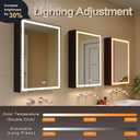 KWW LED Lighted Bathroom Medicine Cabinet with Backlit Panel, Sockets & USBs. Anti-Fog, Dimmable, 3 Color Light Makeup Mirror, Easy to Install, Wall Mounted (Inner Glow-Left hinge-20 * 28)