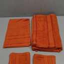 Casa Lino 4 Piece Bath Towel Set | 1 Bath Towel, 2 Wash Cloth, 1 Hand Towels | Bathroom Essentials for New Home, 100% Cotton Luxury Towels, Highly Absorbent Bathroom Set, Coral Orange.