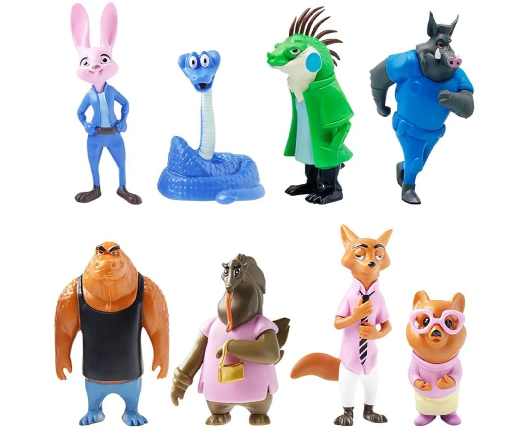 Zootopia 2 Figures Toy (8-Pack) - 4 Inch Collectible Toy Games Set, Official Movie Miniature Figurines for Kids & Fans.Party Favors, Birthday Gifts
