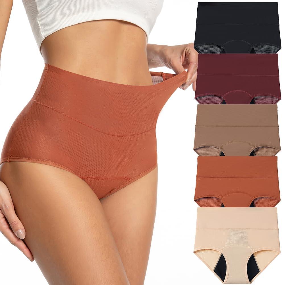 Period Underwear for Women 3 Layers Breathable Menstrual Period Panties (XX-Large, Multicolor)