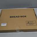 BMOSU Bread Box for Kitchen Countertop Large Capacity Corner Bread Box Farmhouse Bread Container Bread Storage Bread Holder (Black, Large)