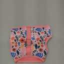 Sunraymascota Dog Harness for Small Sized Dog,Hook-and-Loop Easy On/Off, Reflective Adjustable Soft Mesh Vest for Puppy (Pink Floral Print,S) (S(Neck:10.5-13.6",Chest:14.8-19.1"))