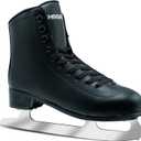 Figure Skates for Women and Men Classic Ice Skates Indoor Outdoor Lace-Up Fun Ice Skate Shoes for Kids Adult (38-Women's 7/ Men's 6, Black)