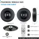 4.80/4.00-8" Pneumatic Tire and Wheel Assy,2PR (Air Filled)- 5/8"or 3/4" Powdered Metal bushings and 3"or 6"Center Hub, for Wheelbarrows,Garden and Utility Carts,Trolleys,Wagon and More, 16