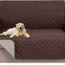 U-NICE HOME Loveseat Sofa Cover Reversible Couch Covers for Dogs Friendly with Elastic Straps Water Resistant Furniture Protector for Couch Cover for 2 Cushion (Loveseat, Coffee/Beige)