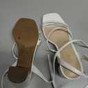 Ankis White Strappy Block-Heel Sandals US 7.5