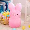 Animal Adventure | 15" Pink Shaggy Bunny Peeps Plush | Easter Basket Stuffed Animals for Kids | Marshmallow Candy | Huggable Ultra Soft Plushie Stuffers Buddy Toy | Collectable Gifts | Aged 3+