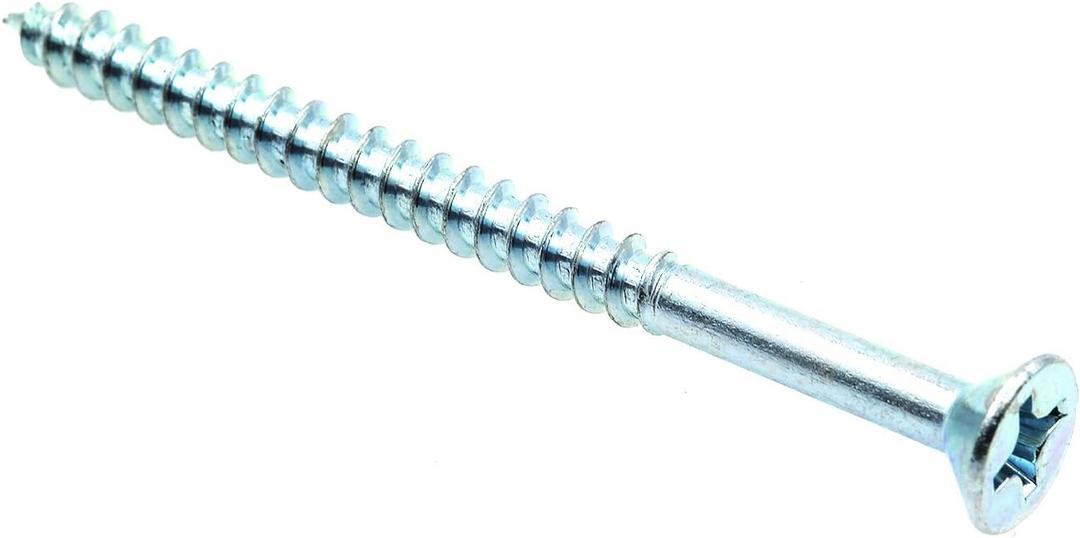 Prime-Line 9036287 Wood Screw, Flat Head Phillips, #12 X 3 in, Zinc Plated Steel, Pack of 25