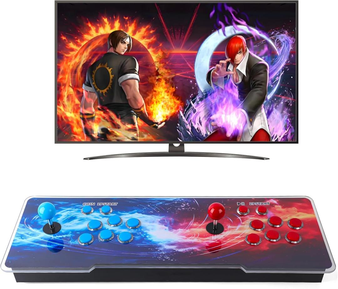 10000 3D Games in 1 Pandora Box Arcade Console  Retro Video Game Machine with Dual Joysticks, 3D System, 4-Player Support, HDMI/VGA Compatible, Save & Search Features (3D 10000 Games)