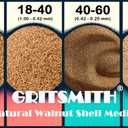 12-20 Grit Ground Walnut Shell Media (5 LBS / 2.3 KG) - Medium Grit for Tumbling, Blasting, Vibratory, Polishing, Deburring, Anti-Skid, Fillers