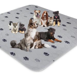 GOGREEN Waterproof Reusable Pets Training Pads Washable Pee Pads for Dogs, Puppy Pads for Potty Training with Leakproof Bottom (1 Pack, 72"x72")